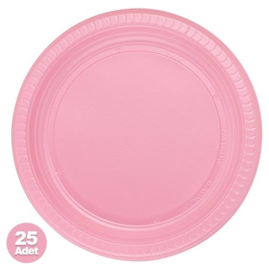 PEMBE PLASTİK TABAK 25’Lİ